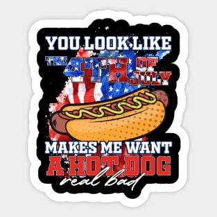 You look like the 4th of July, makes me want a hot dog Sticker